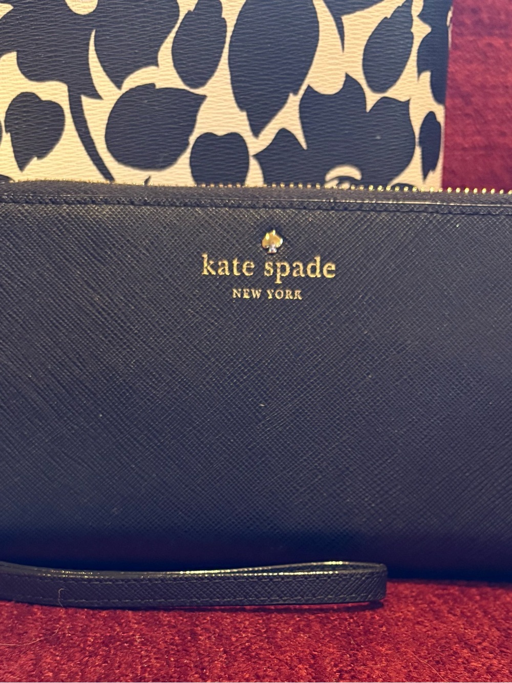 Kate Spade Black Saffiano Leather Continental Wallet